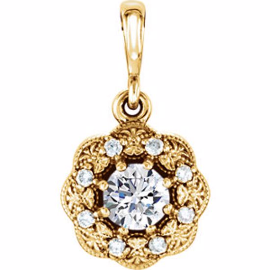 86244:6012:P 14kt Yellow 1/3 CTW Diamond Pendant