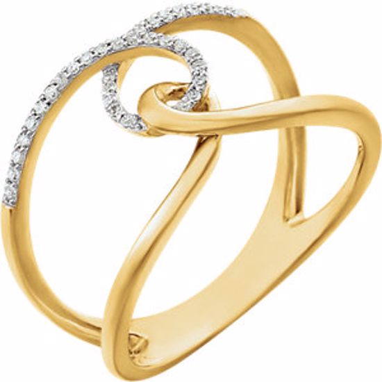 651957:60000:P 14kt Yellow 1/10 CTW Diamond Ring