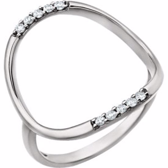 651956:60000:P 14kt White 1/10 CTW Diamond Ring 