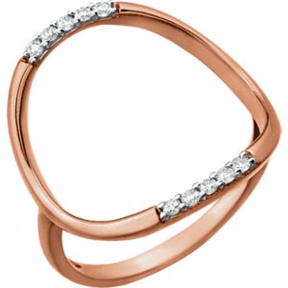 651956:60001:P 14kt Rose 1/10 CTW Diamond Ring 