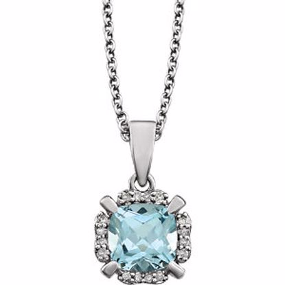 651953:60012:P 14kt White Sky Blue Topaz & .05 CTW Diamond 18" Necklace