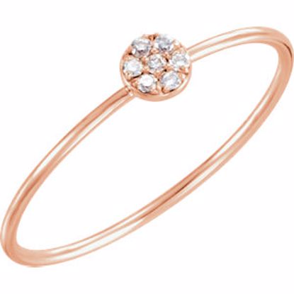 651922:60002:P 14kt Rose .04 CTW Diamond Petite Circle Ring