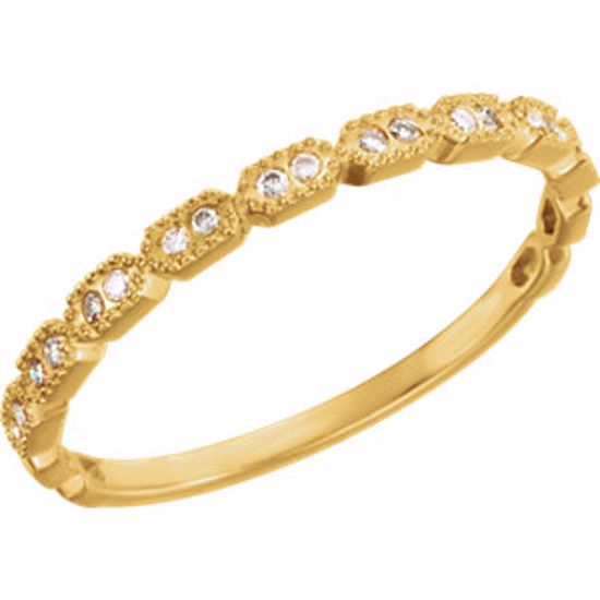 651926:60000:P 14kt Yellow .08 CTW Diamond Ring Size 7