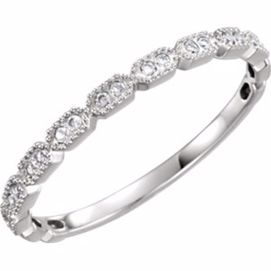 651926:60001:P 14kt White .08 CTW Diamond Ring Size 7