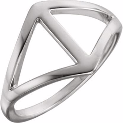 51545:104:P Sterling Silver Freeform Ring