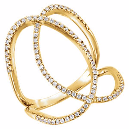 651877:60000:P 14kt Yellow 3/8 CTW Diamond Freeform Ring