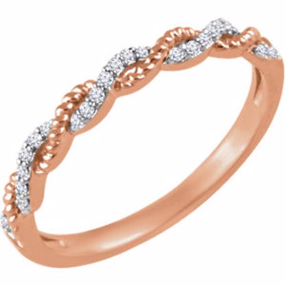 651969:60002:P 14kt Rose .08 CTW Diamond Stackable Ring 