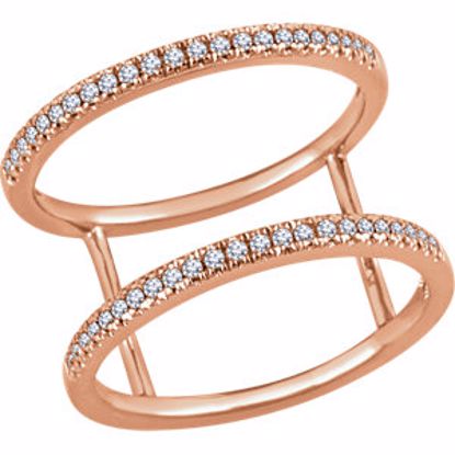 651880:60002:P 14kt Rose 1/5 CTW Diamond Freeform Ring