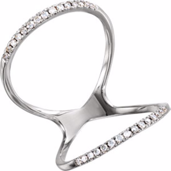 651878:60001:P 14kt White 1/5 CTW Diamond Freeform Ring