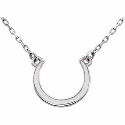 86255:105:P Platinum Crescent 18" Necklace