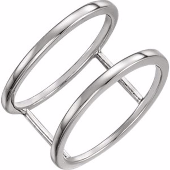 651944:60001:P 14kt White Freeform Ring Size 7