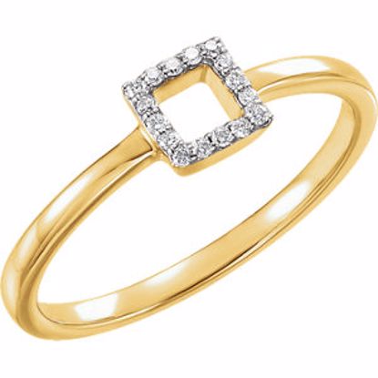 651883:60000:P 14kt Yellow .06 CTW Diamond Square Stackable Ring