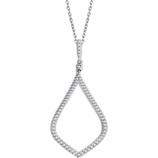 651979:60000:P 14kt White 1/4 CTW Diamond 18" Necklace