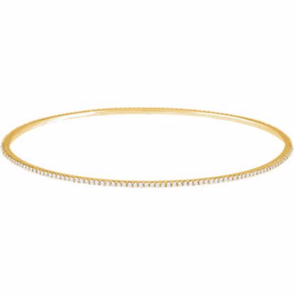 67337:60005:P 14kt Yellow 1 CTW Diamond Stackable Bangle Bracelet