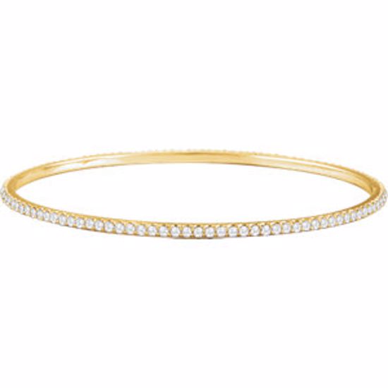 67337:60007:P 14kt Yellow 3 CTW Diamond Stackable Bangle Bracelet