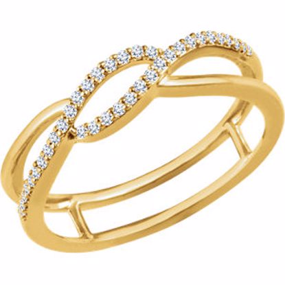 651978:60000:P 14kt Yellow 1/8 CTW Diamond Freeform Ring