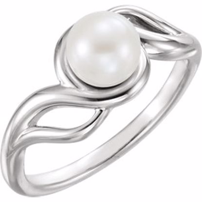 6482:6000:P 14kt White Freshwater Cultured Pearl Ring