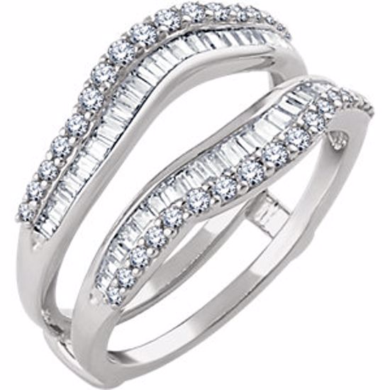 651990:100:P 14kt White 3/4 CTW Diamond Ring Guard