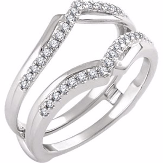 651994:100:P 14kt White 1/4 CTW Diamond Ring Guard