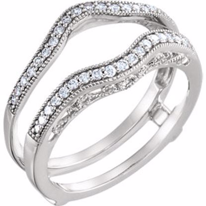 651995:100:P 14kt White 1/4 CTW Diamond Ring Guard