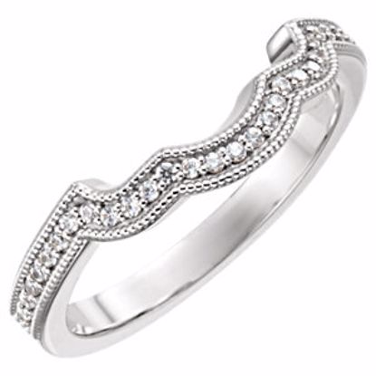 122731:6004:P 14kt White 1/8 CTW Diamond Band for 5.8mm Round Ring