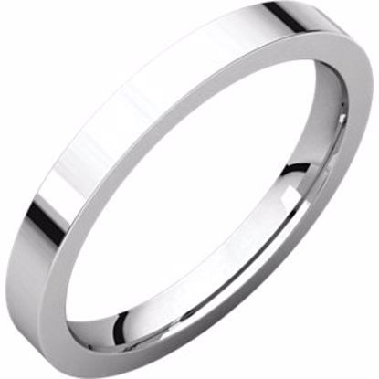 FIR6:2001:P 10kt White 2.5mm  Flat Comfort Fit Band