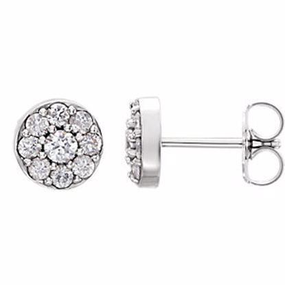 86288:6003:P Platinum 1/2 CTW Diamond Earrings