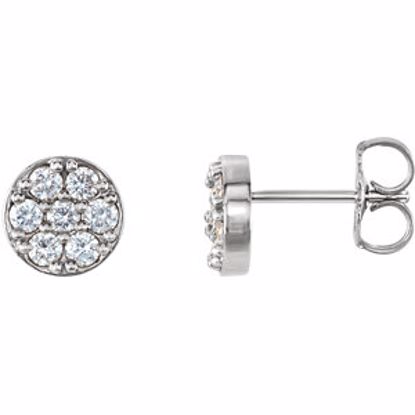 86289:6000:P 14kt White 3/8 CTW Diamond Earrings