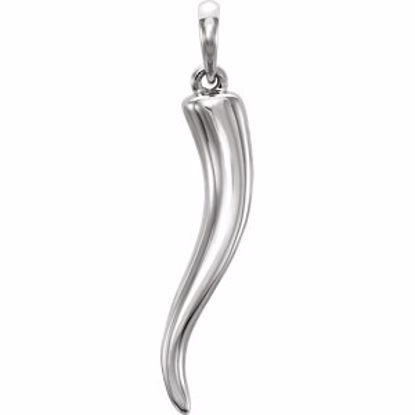 86276:6009:P Platinum 24mm Horn Pendant