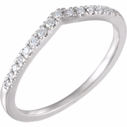 651999:105:P 14kt White 1/6 CTW Diamond Band for 6.5mm Round Ring