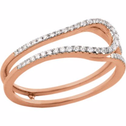 651946:60002:P 14kt Rose 1/4 CTW Diamond Freeform Ring