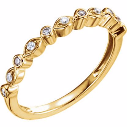 652010:101:P 14kt Yellow 1/8 CTW Diamond Stackable Anniversary Band