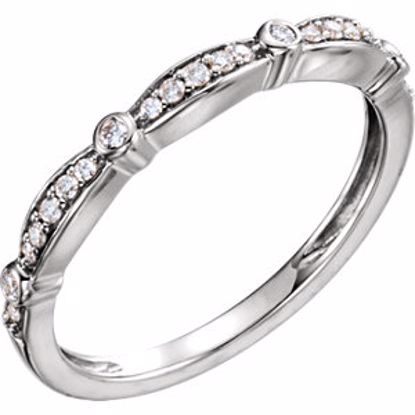 652011:100:P 14kt White 1/8 CTW Diamond Stackable Anniversary Band