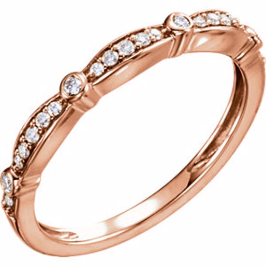 652011:102:P 14kt Rose 1/8 CTW Diamond Stackable Anniversary Band