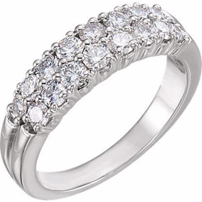 652014:100:P 14kt White 1 CTW Diamond Anniversary Band