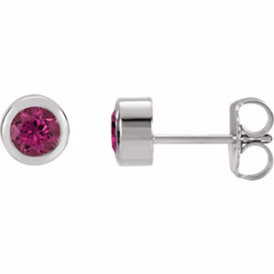 61086:60042:P Sterling Silver Imitation Pink Tourmaline Earrings