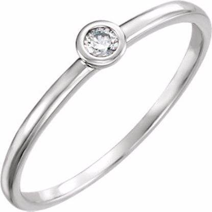 651929:60000:P 14kt White .06 CTW Diamond Ring