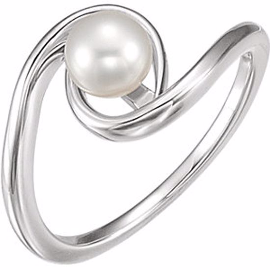 6483:6002:P Platinum 6mm Freshwater Cultured Pearl Ring