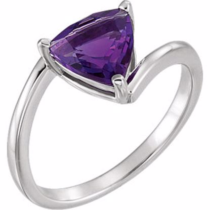 71803:6000:P 14kt White Amethyst Ring