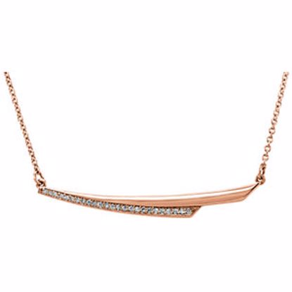 86293:6003:P 14kt Rose .08 CTW Diamond 17.5" Necklace