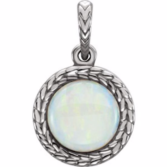 86283:6003:P Platinum Opal Pendant