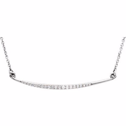 86291:6000:P 14kt White 1/8 CTW Diamond 16" Necklace