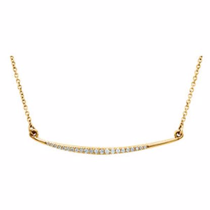 86291:6001:P 14kt Yellow 1/8 CTW Diamond 16" Necklace