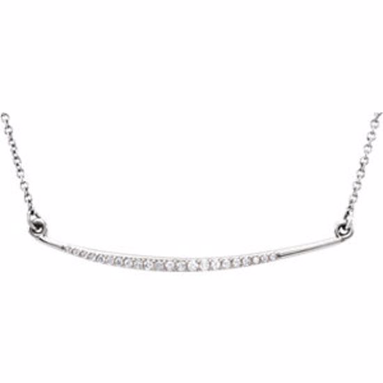 86291:6003:P Platinum 1/8 CTW Diamond 16" Necklace