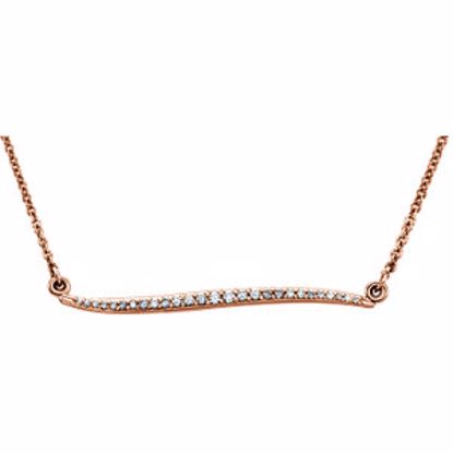 86290:6002:P 14kt Rose 1/6 CTW Diamond 17.5" Necklace