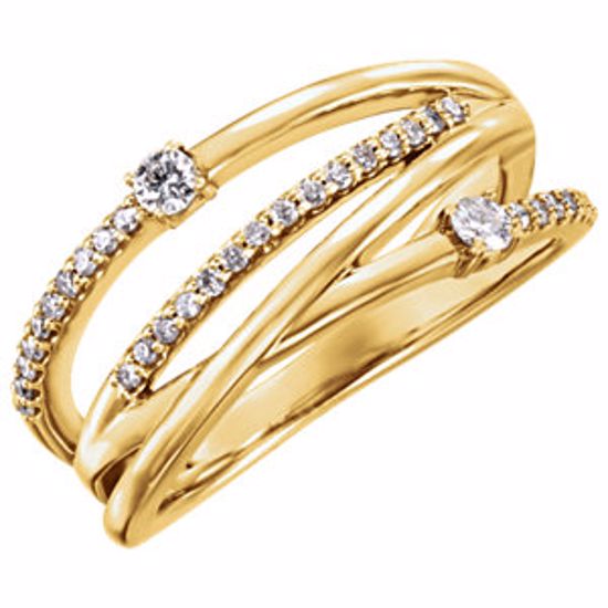 122774:6001:P 14kt Yellow 1/4 CTW Diamond Ring