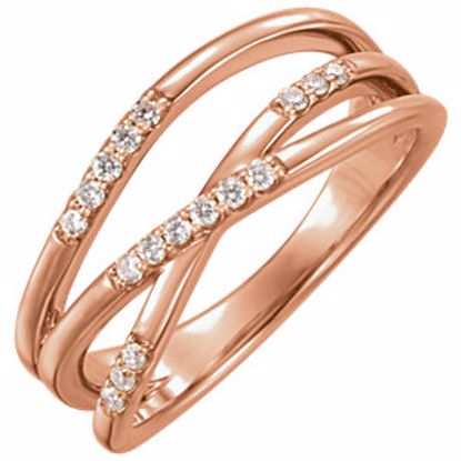 122776:6002:P 14kt Rose 1/6 CTW Diamond Ring