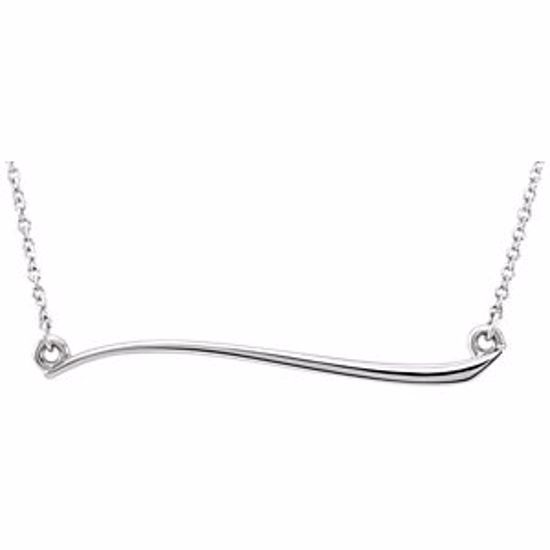 86298:104:P Platinum Freeform 17.44" Bar Necklace