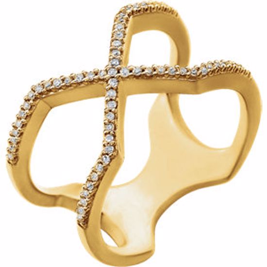 652034:60002:P 14kt Yellow 1/6 CTW Diamond Geometric Ring