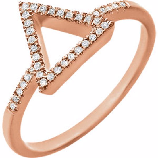 652036:60001:P 14kt Rose 1/10 CTW Diamond Geometric Ring